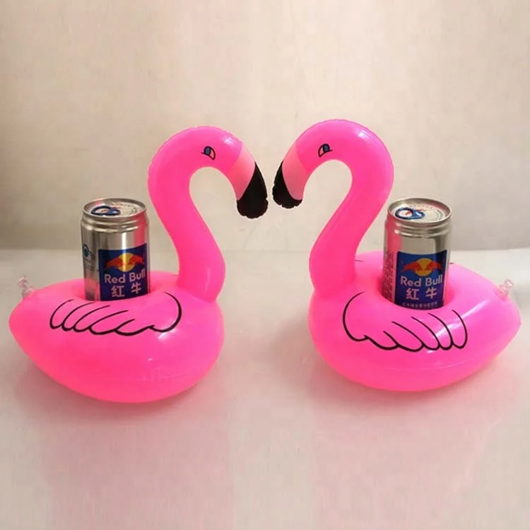 

Hot Sale OEM/ODM pool float PVC inflatable flamingo drink pool cup holder, Pink or customized color