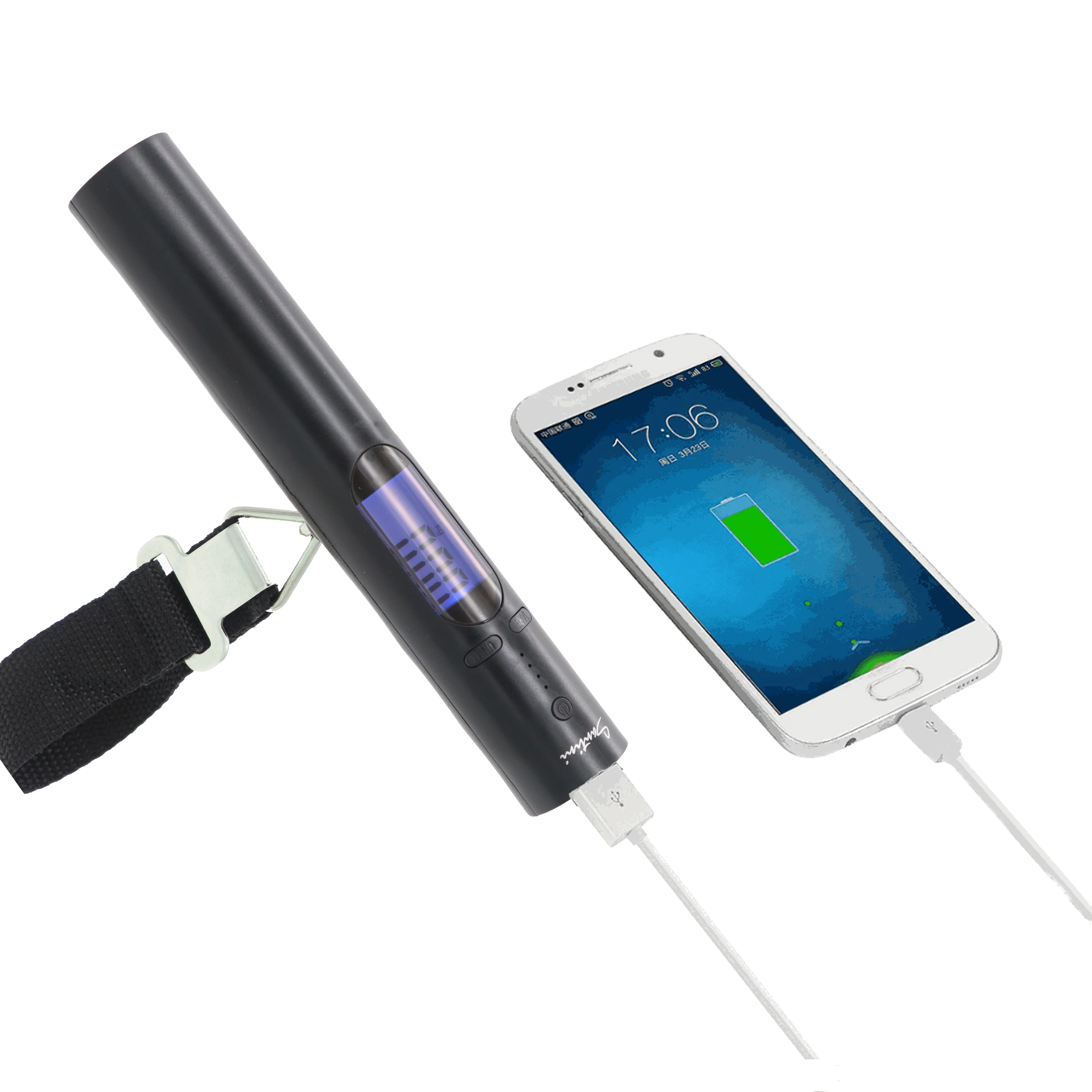 Promotional Gift 50kg Small Usb Port Hanging Portable Luggage Scale