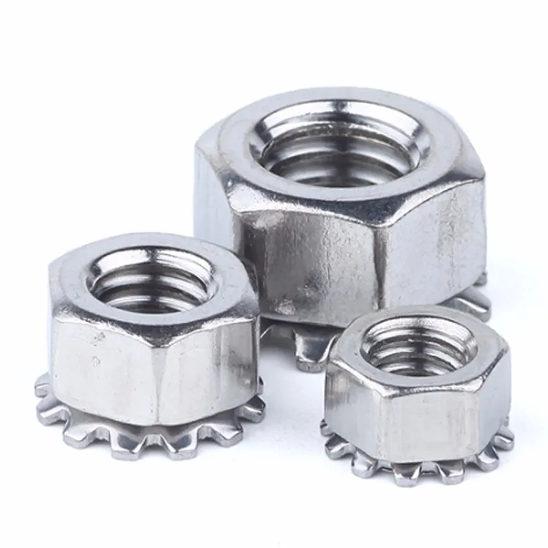 MroMax 6#-32 Carbon Steel Kep Lock Nuts - Hex Head With External Tooth Washer, Zinc Plated Silver, 50 Pieces - View #10