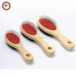 2018 Wholesale high quality detangling brush hair rubber cushion bristle nylon pet hair brush