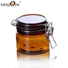 Refillable Clear Pet Plastic Packing Container Bottle Jars With Aluminum Cap For Face Mask