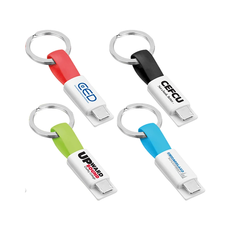 

Magnetic mini 2 in 1 keyring usb charging data cable customized logo