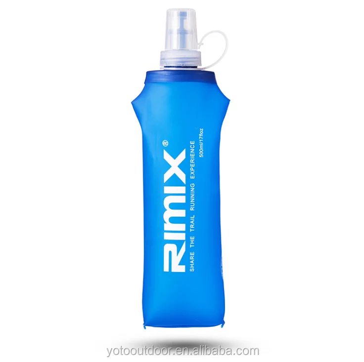 Outdoor Running Sports Water Drink Bottle Soft Flask for Cycling Hiking 500ML