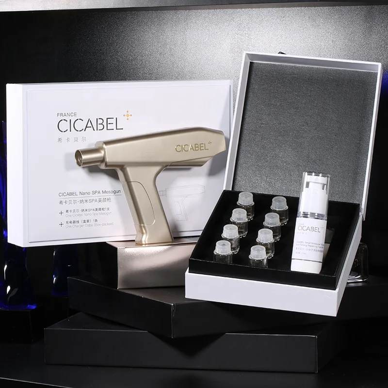 

2019 new mesotherapy machine frozen skin hyaluronic mesogun pen needle free injector portable beauty device, Transparent