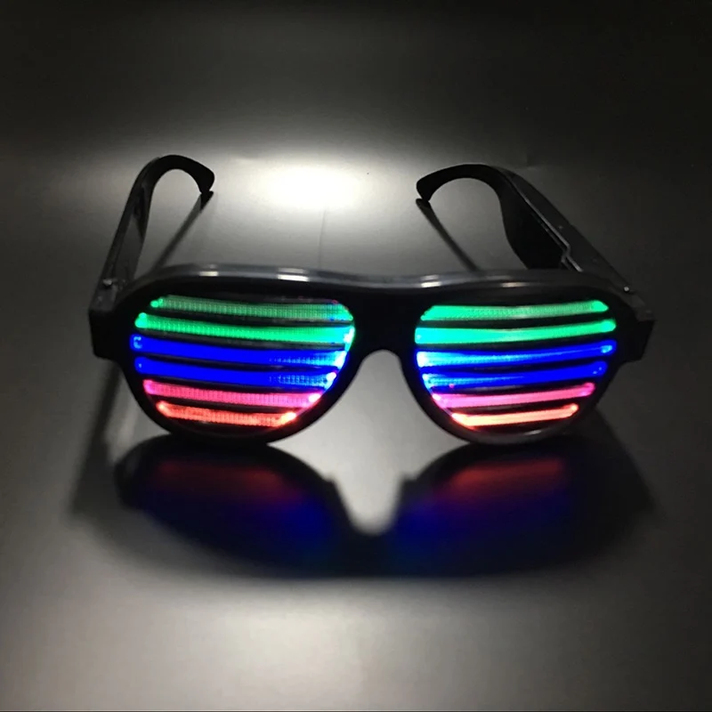 Sound Activated Rechargeable Led Glasses And Led Sunglasses For