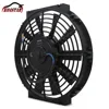 BLACK 10" UNIVERSAL SLIM PUSH PULL 12V 80W RADIATOR COOLING FAN + MOUNT KIT