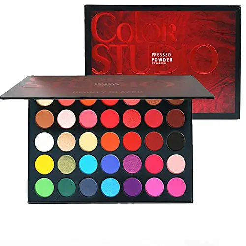 

Beauty Glazed New 35 Color Makeup Eyeshadow Palette Shimmer Matte High Pigented Long Lasting Make up Eye Shadow, Red