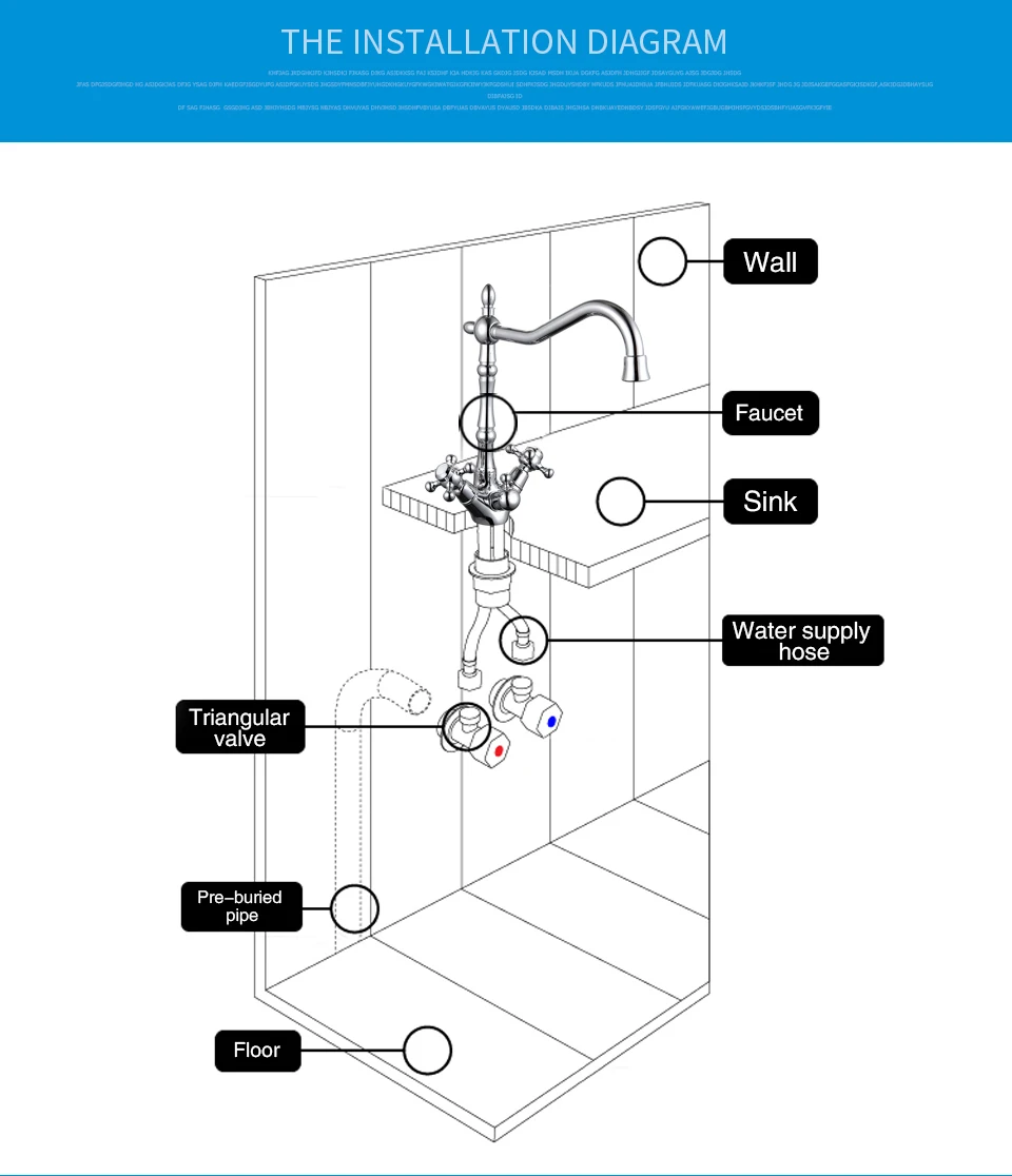 gappo双柄滤水器水龙头黄铜厨房水槽水龙头g4398-2