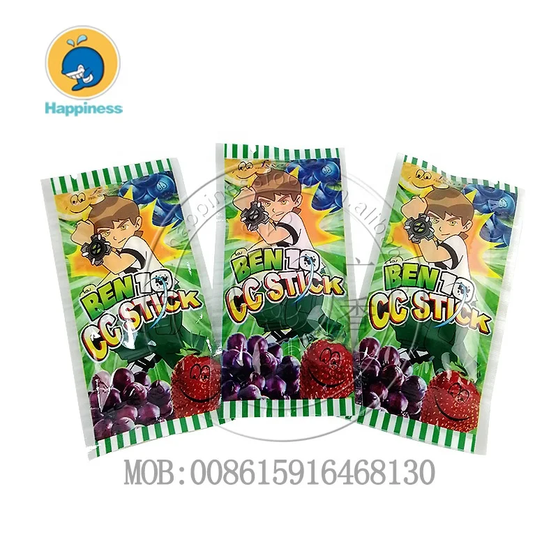 

ben 10 cc stick candy with mix fruit flavor in bag