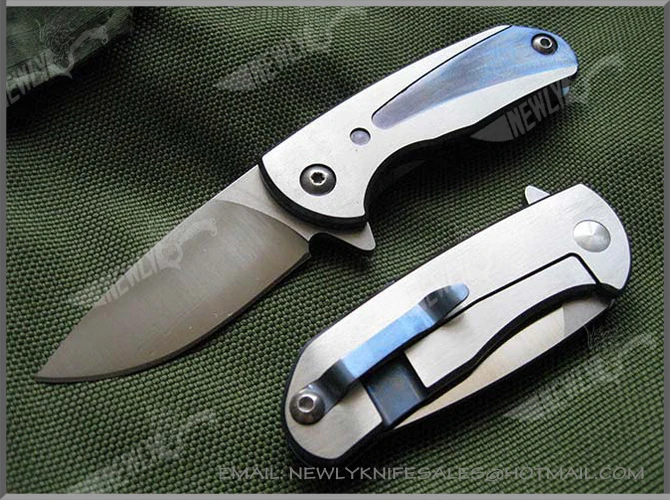 Titanium Alloy Handle Stainless Steel Tactical Folding Pocket Knife