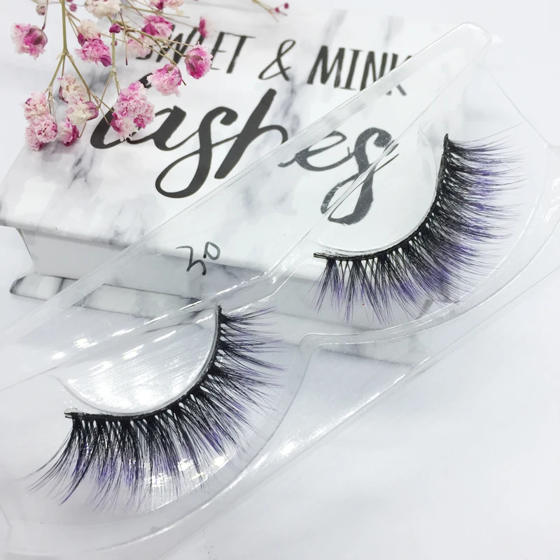 

Custom Eyelash Packaging Faux Mink Eyelashes synthetic fiber vegan lashes, Black