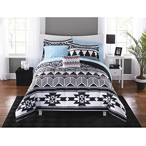 Buy 6 Piece Black White Tribal Array Aztec Comforter Set Twin Twin