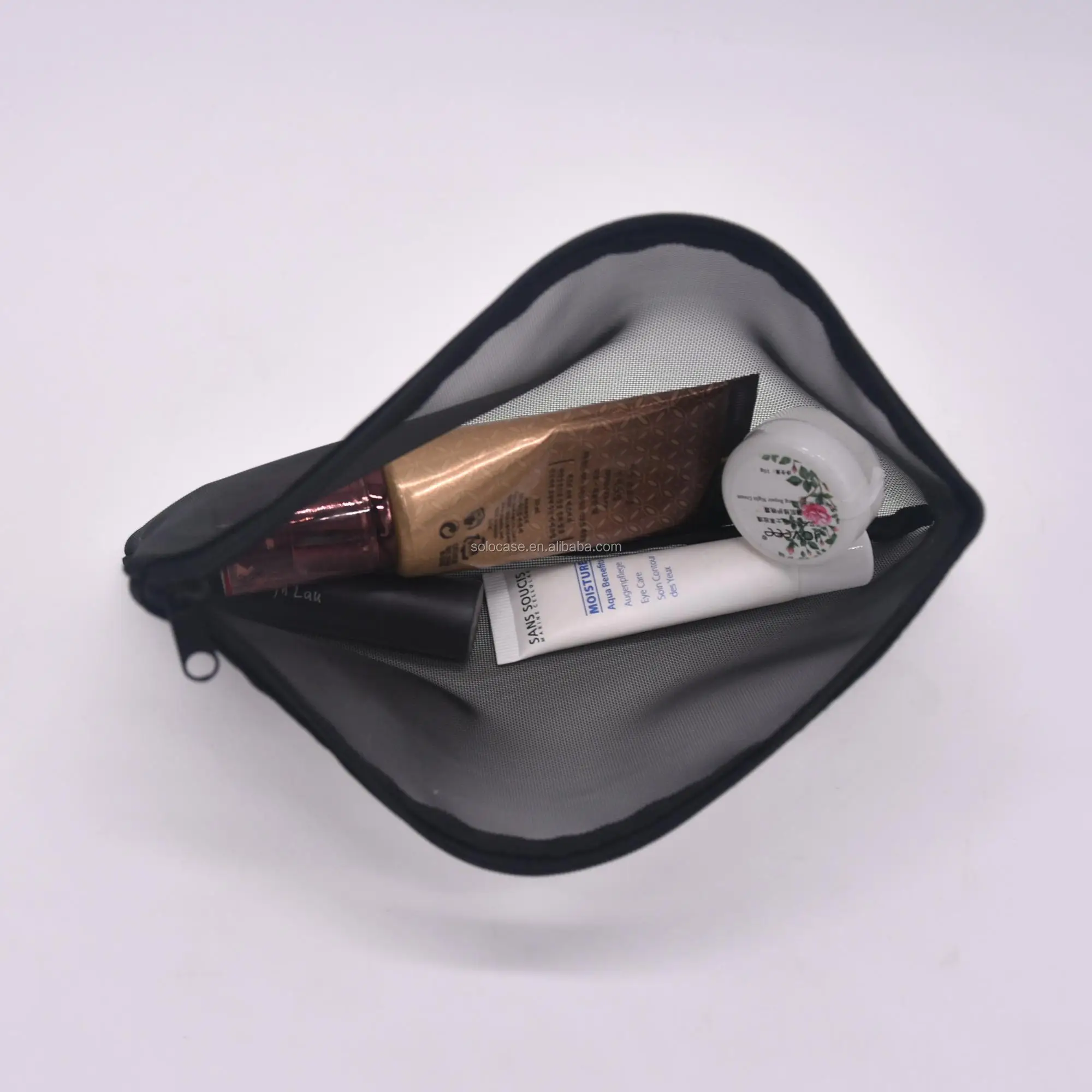 Clear Zippered Mesh Cosmetic Organizer Bag Makeup Pouch Buy 2pcs