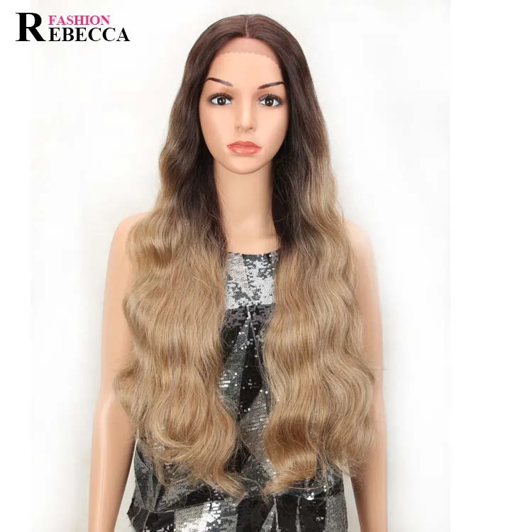 

synthetic lace front wig baby hair 24'' Rebecca Fashion synthetic lace front wig heat resistant best quality synthetic hair wig, 1b,tt6/23c,ttedbl/m.bl2/gn16,ttpe6/30w/14