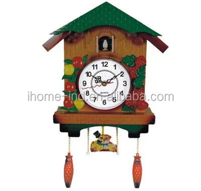 
talking wall clock plastic cuckoo clock with bird come out 