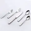 Cathylin 5-Pieces Classic Stainless Steel Banquet Sliver Cutlery Set, Home Goods Flatware For Hotel Restaurant