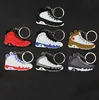 wholesale mini air jordan keychain basketball shoes pvc 3d sneaker keychain