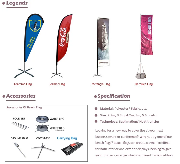 Top Hot Sale New Products Waterproof Feather Flag Outdoor Banner
