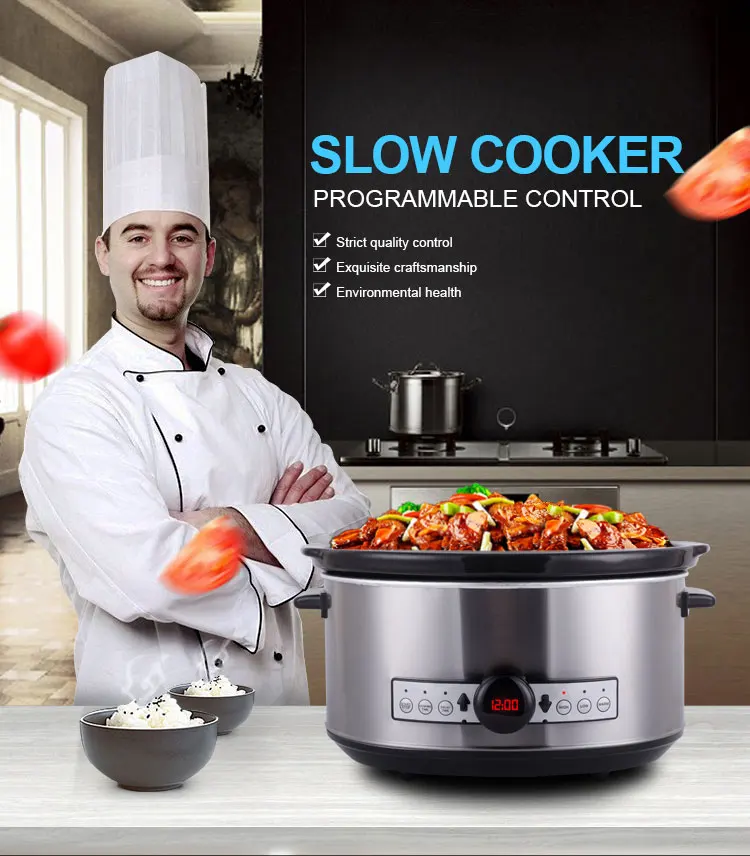 220v High altitude cooking brand new as seen on tv instructions crock-pot 3.5l programmable large slow cooker sale