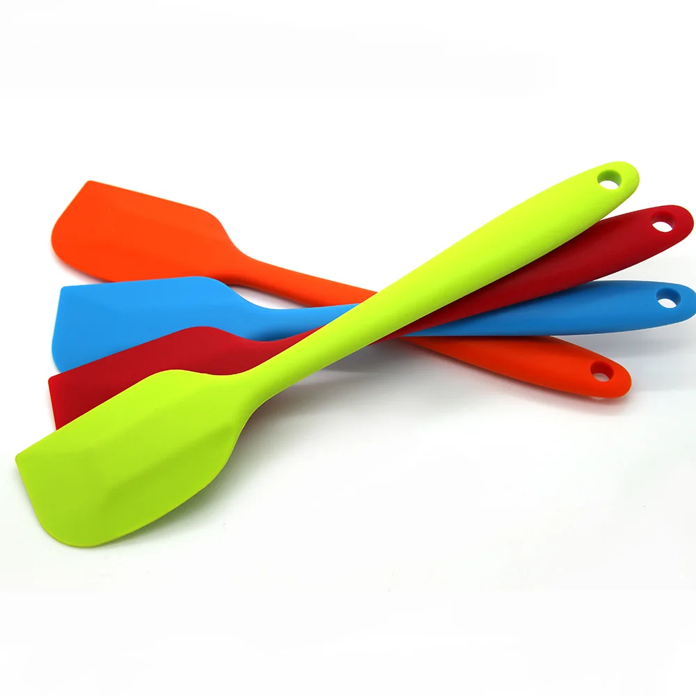 

Custom Design Stainless steel Wooden BBQ mini kitchen 3-piece plastic private label silicone spatula, Pantone color