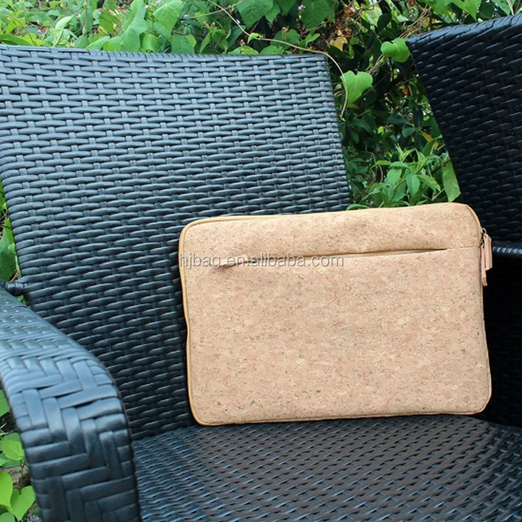 Custom Ecofriendly Natural Cork Laptop Bag Protective Sleeve Zipper