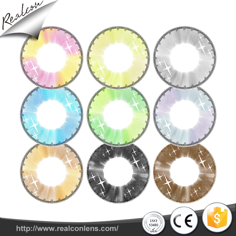 

Custom-made OEM new design colored contact lens, 5 colors