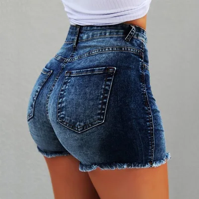 

Women Summer High Waisted Denim Shorts Jeans Women Short 2019 New Femme Push Up Skinny Slim Denim Shorts, As shown