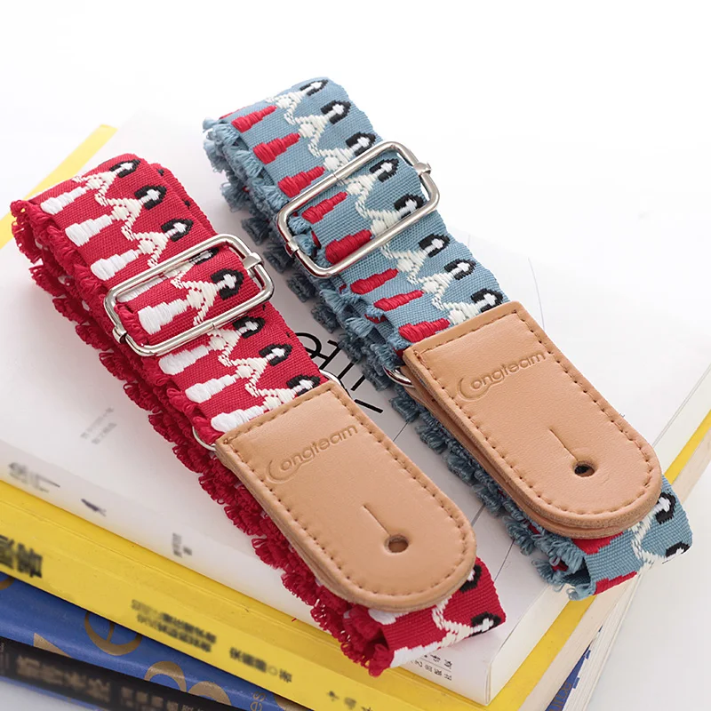 Hawaii Style Ukulele Strap Hawaii 4 Strings Guitar Embroidery Style Ukulele Straps Belt