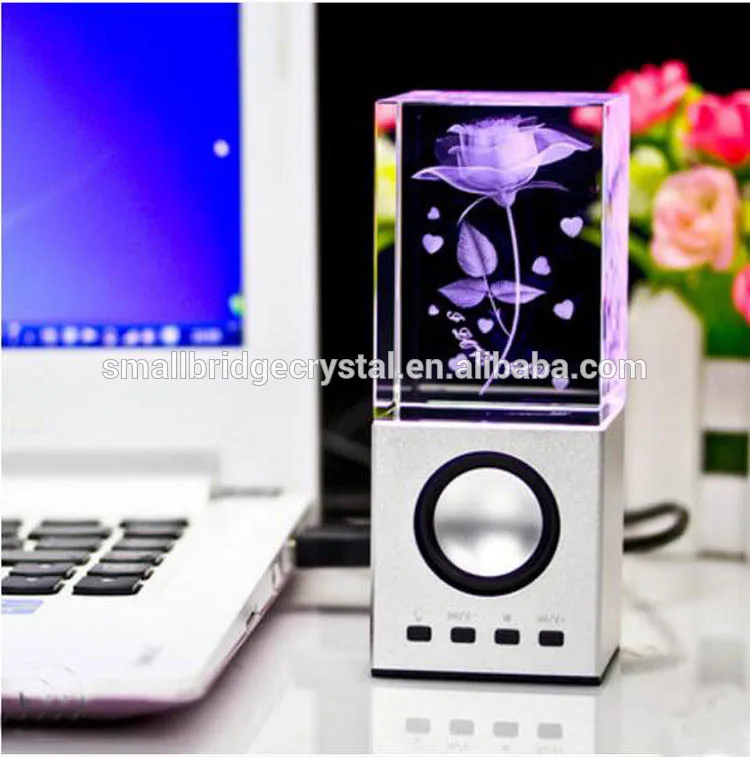 product crystal engraving cube usb portable bt speaker for laptop-26