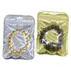 Custom label printed 3 side seal ziplock Hologram packet Bracelets chain bracelet Brace laceIcing bag