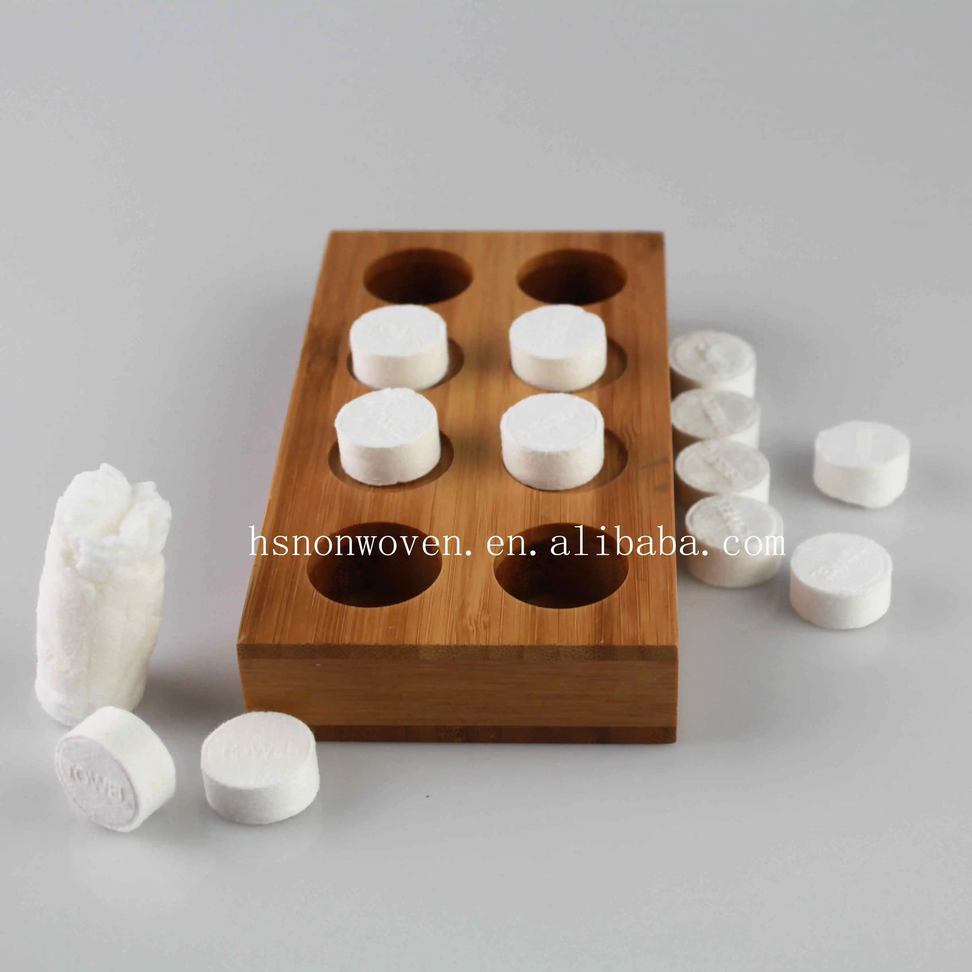 
bamboo towel holder wet towel dispenser magic towel tray 