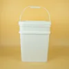 Square Buckets with Lid, Rectangular Plastic Pail for Paint, 18 Liter Square Plastic Barrels