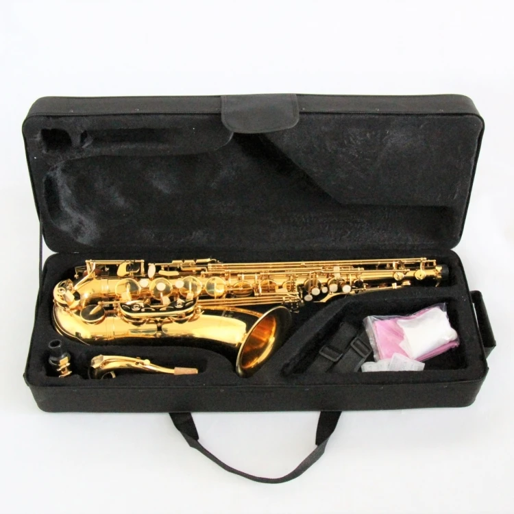 Wholesale Cheap Professional Tenor Saxophone Golden Lacquered Brass