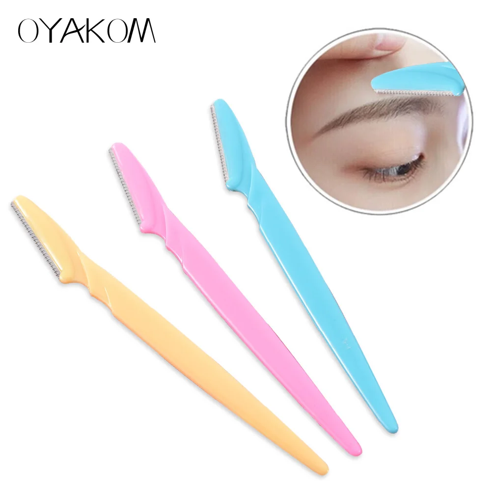

3 PCS Eyebrow Razors Trimmer For Girls Eyebrow Shaper Shaver Facial Hair Remover Mini Eye Brow Trimmer Free Shipping, Pink,yellow,blue
