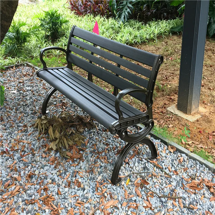 Outdoor Patio Wood Plastic Composite Park Garden Street Back Bench