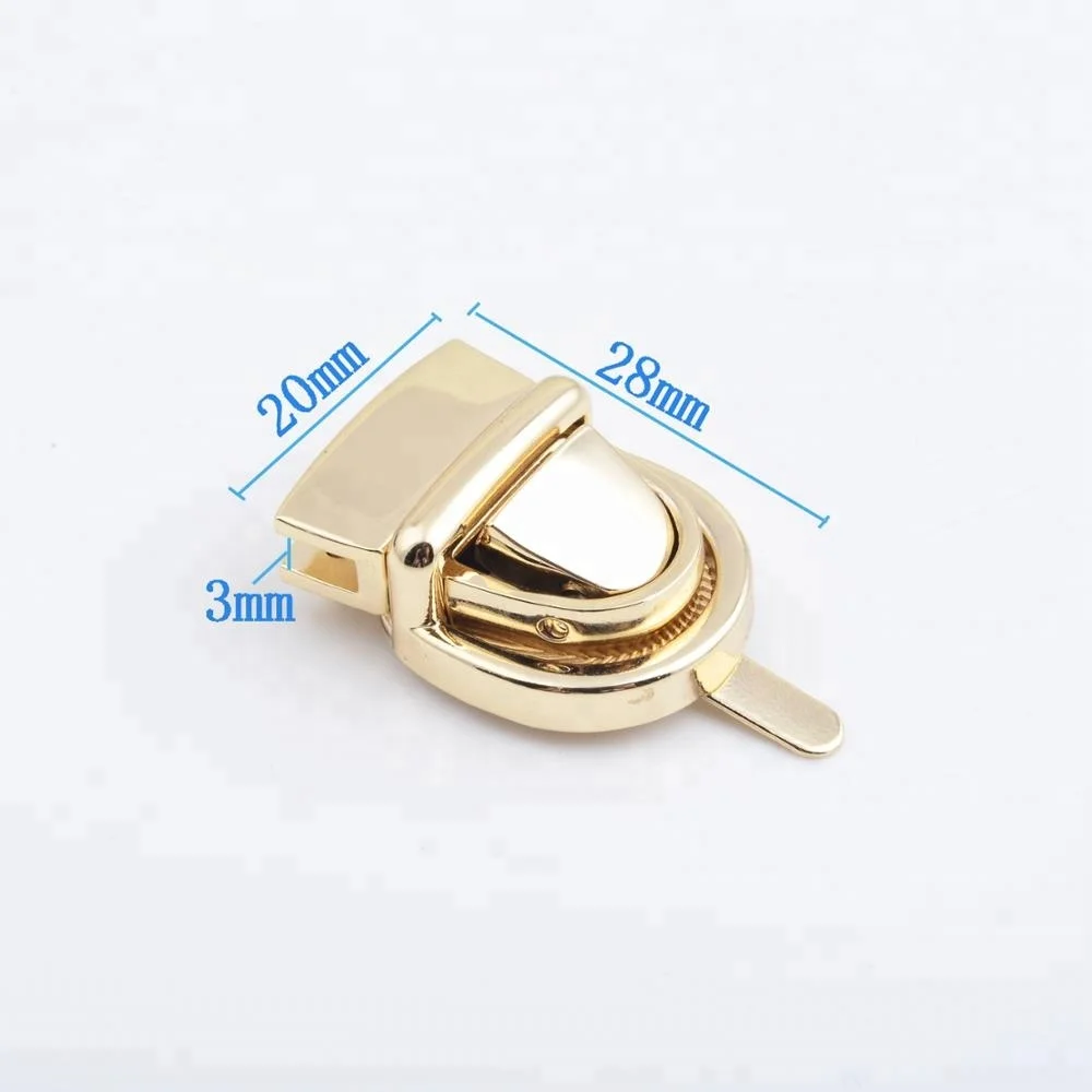 

wholesale fashion handbag accessories metal bag lock for purse, Gold