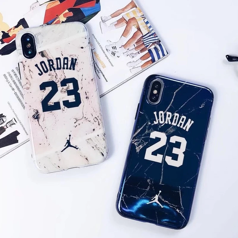 

Case For iphone 7 Gold NBA Flyman Jordan 23 Pattern For iPhone X 6 6S 8 7 Plus Glossy Marble Soft Silicone Back Cover Funda