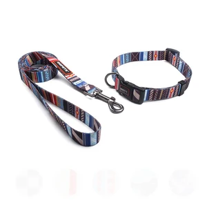 Image of Factory directing promotion advertising logo print custom pet collar and lead leash