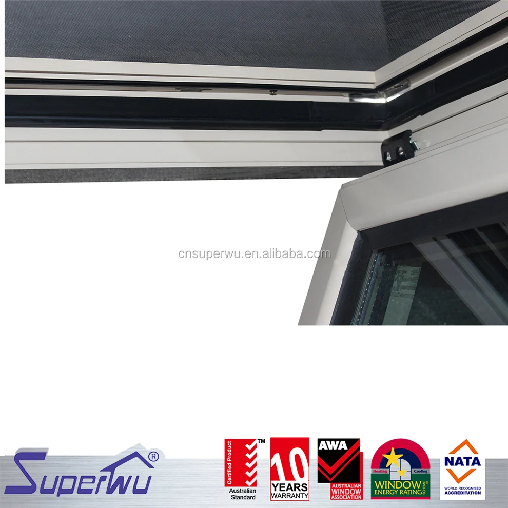 Energy saving aluminum tilt and turn window thermal break profile double glazed casement windows