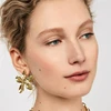 Kaimei 2018 amazon best sellers punk retro jewelry fashion vintage gold alloy folded flower earrings studs for xmas gifts