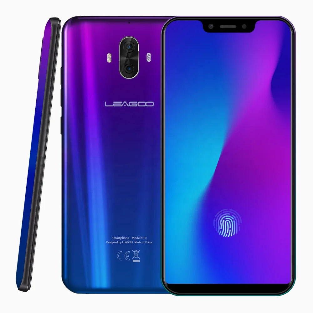 

HOT SELLING ORIGINAL LEAGOO S10 P60 6GB 128GB 6.21 19:9 U-Notch Mobile Phone 4050mAh Fingerprint Android 8.1unlocked phone