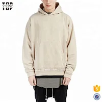 

Hoodies manuafctruer khaki beige hoodie streetwear pullover plain oversized hoodie