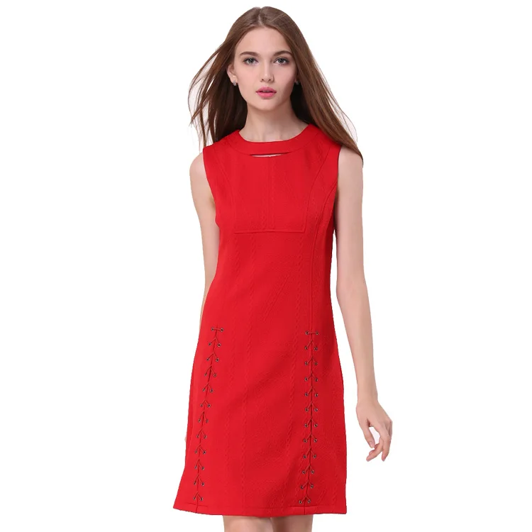 smart casual red dress