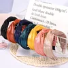 C63 2019 Yiwu New design Wholesale Knot Hair Band Solid Colors Wide Custom Headband women