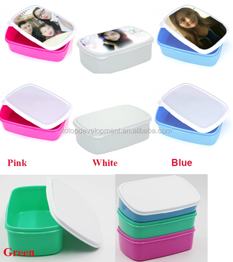 Sublimation Pink Plastic Lunch Box