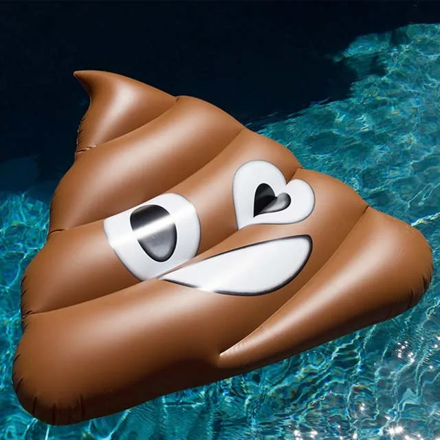 inflatable emoji poop floatie / eco-friendly good quality pvc