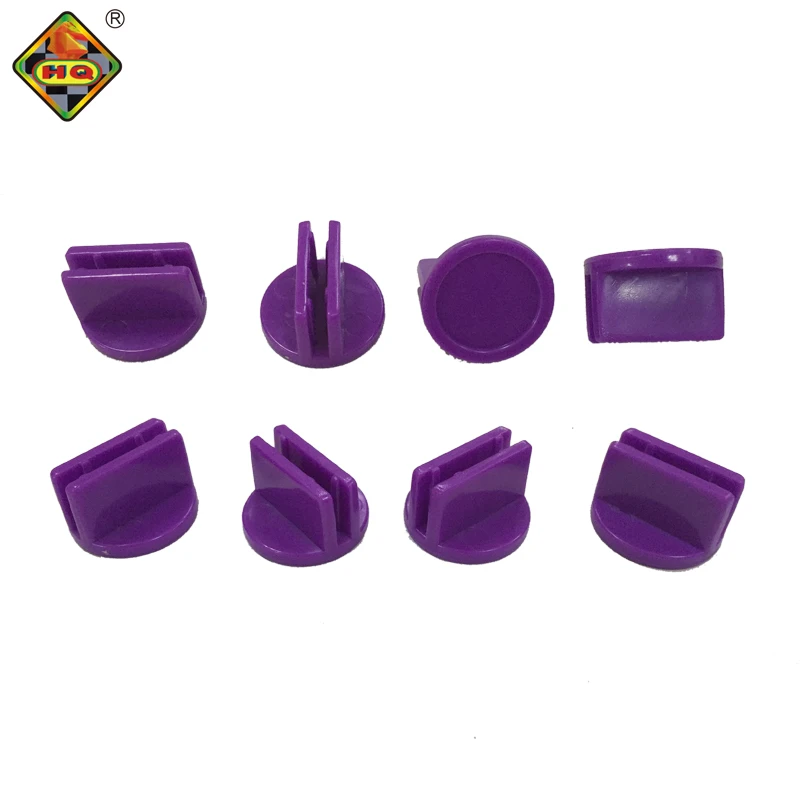 

Most cheap price 19mm diameter round plastic card holder stand for 2mm thickness board game character, Purple;black;any color