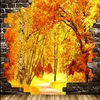 Glitter Wallpaper For Walls Natural Scenery Background Wallpaper 3D Classic Brick Wall Maple Waterproof Wallpaper In Pakistan
