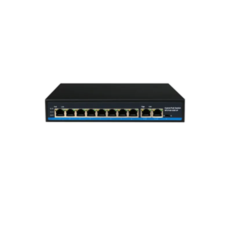 

With 2 Uplink 10 Port 10/100Mbps POE Switch with 8 POE+ 48v Network Ethernet for IP Camera AP
