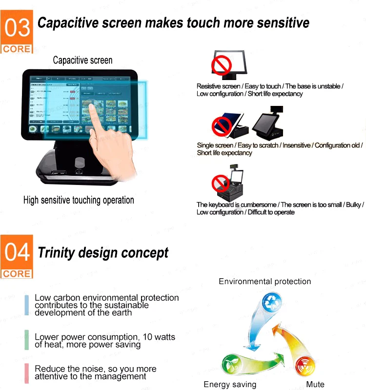 HBA-Q10 Cheap 15 Inch retail Pos Machine Price / Pos System Price Pos Touch Screen For supermarket